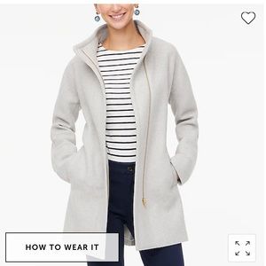 jcrew city coat in grey - 0P